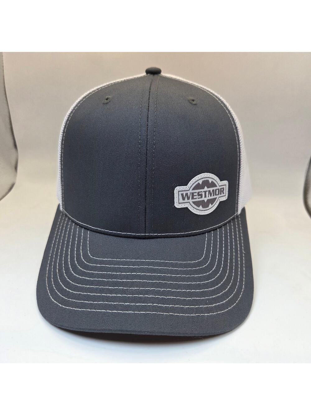 Westmor Richardson 112 Snapback Mesh Trucker Hat Gray White Made In Vietnam